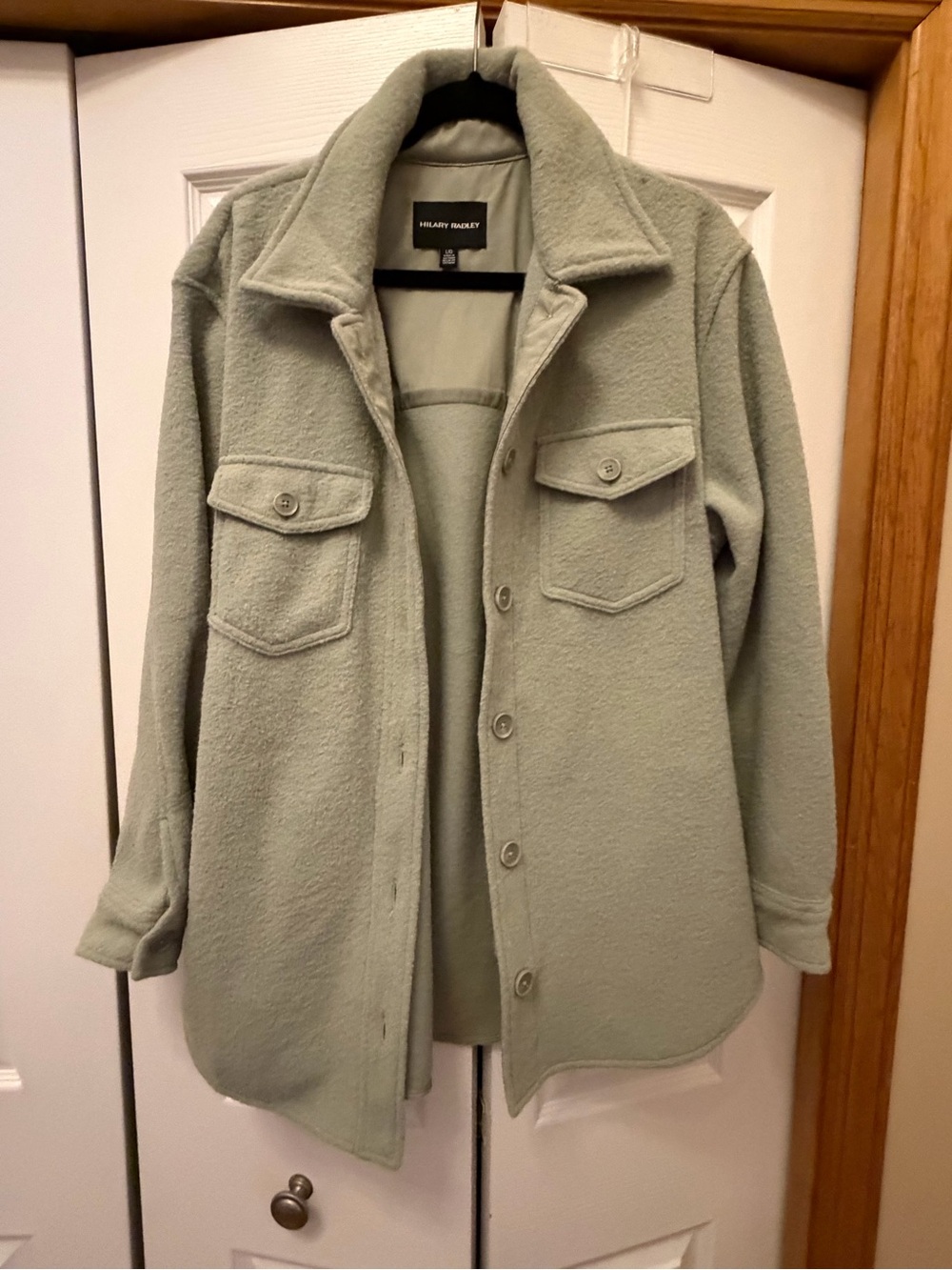 Hilary Radley Sage Green Shacket